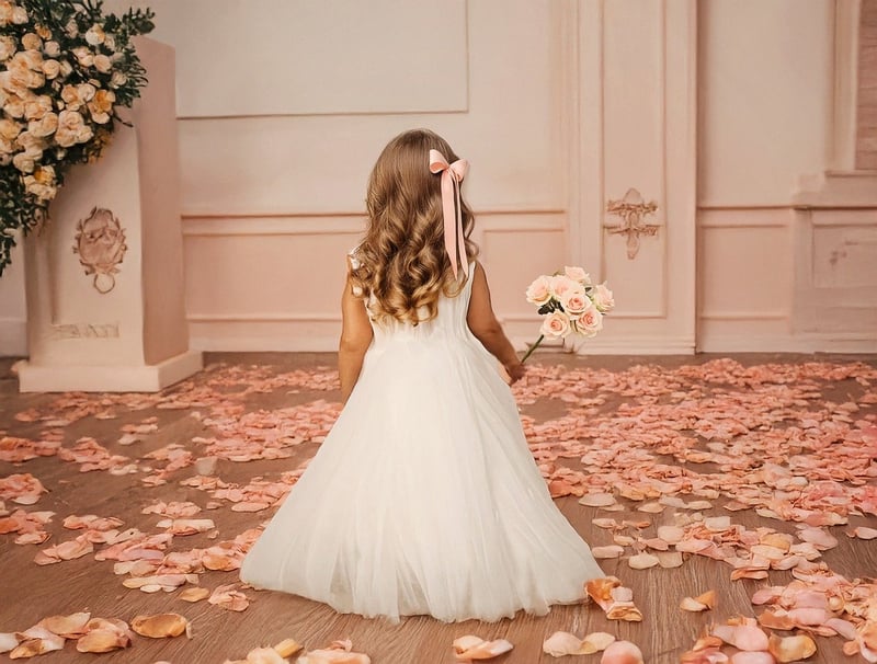 Bride in Off-Shoulder Wedding Dress